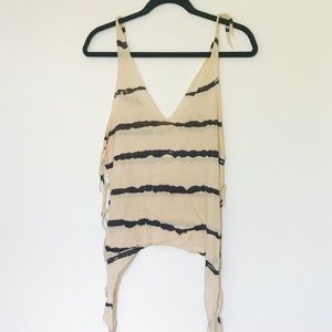 Taupe and black striped tank
